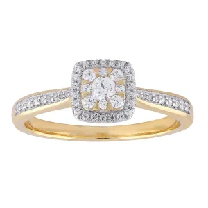 0.33ct Round Brilliant Diamond Engagement Ring In 9Ct Yellow Gold