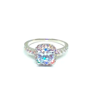 14K Gold Halo 3Ct. Cushion Cut  Engagement Ring