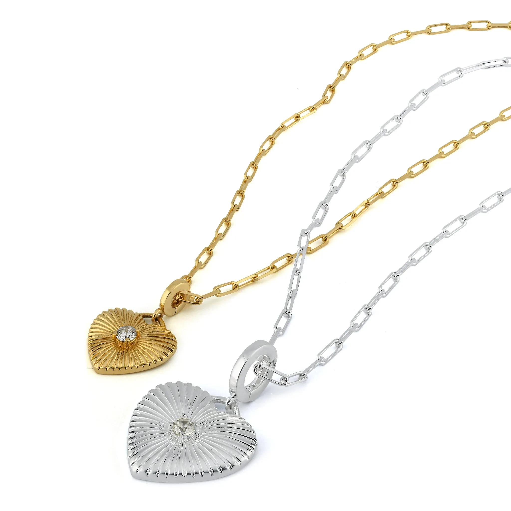 14K Yellow Gold "Rays of Light" Charm & Necklace Set