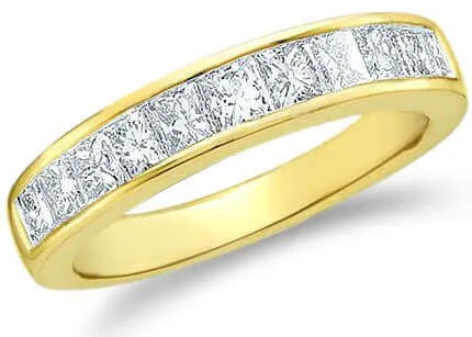 3/4 CT. T.W. Princess-Cut Diamond Wedding Band in 14K White Gold