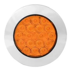 4" FLEET AMBER/AMBER 18 LED SURFACE MOUNT W/ BEZEL, 3WIRES