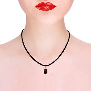 7.56 Carat 14K Solid Yellow Gold Gratitude Garnet Diamond Necklace