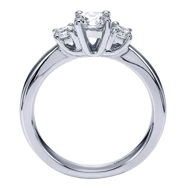 Classic Three Stone Diamond Engagement Ring in White Gold