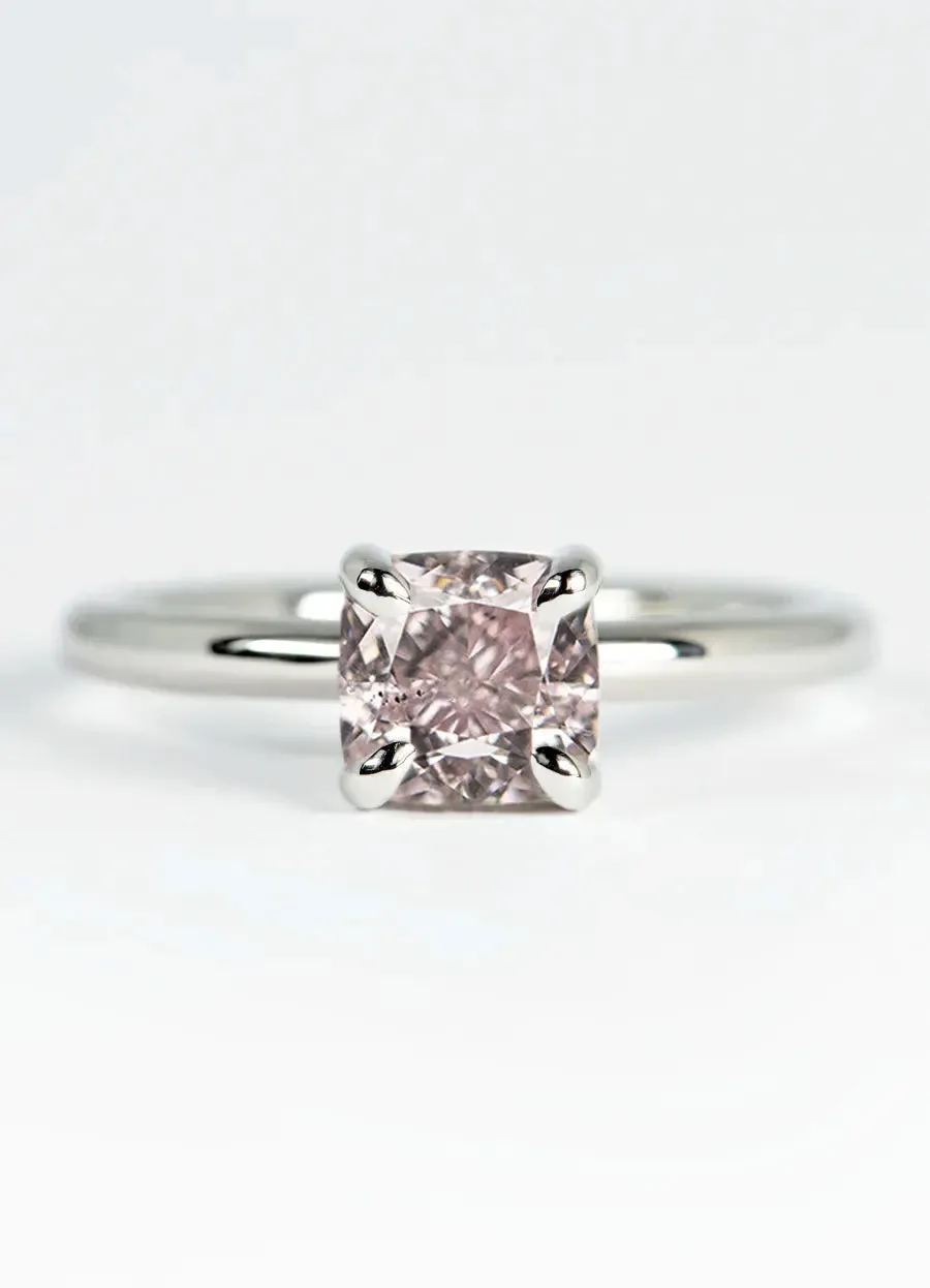 Custom Coloured Diamond Solitaire Engagement Rings
