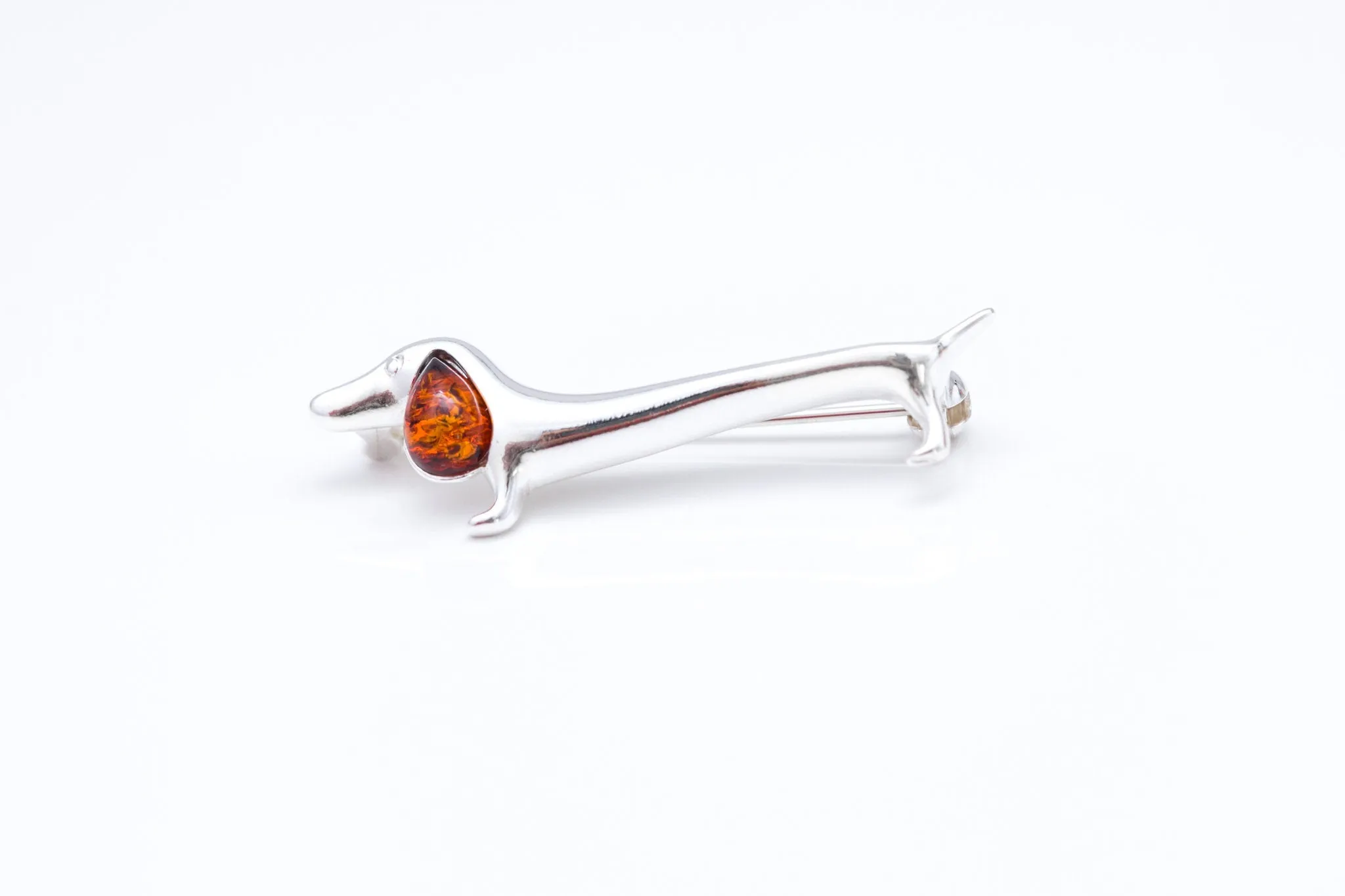 Dachshund Amber Dog Brooch