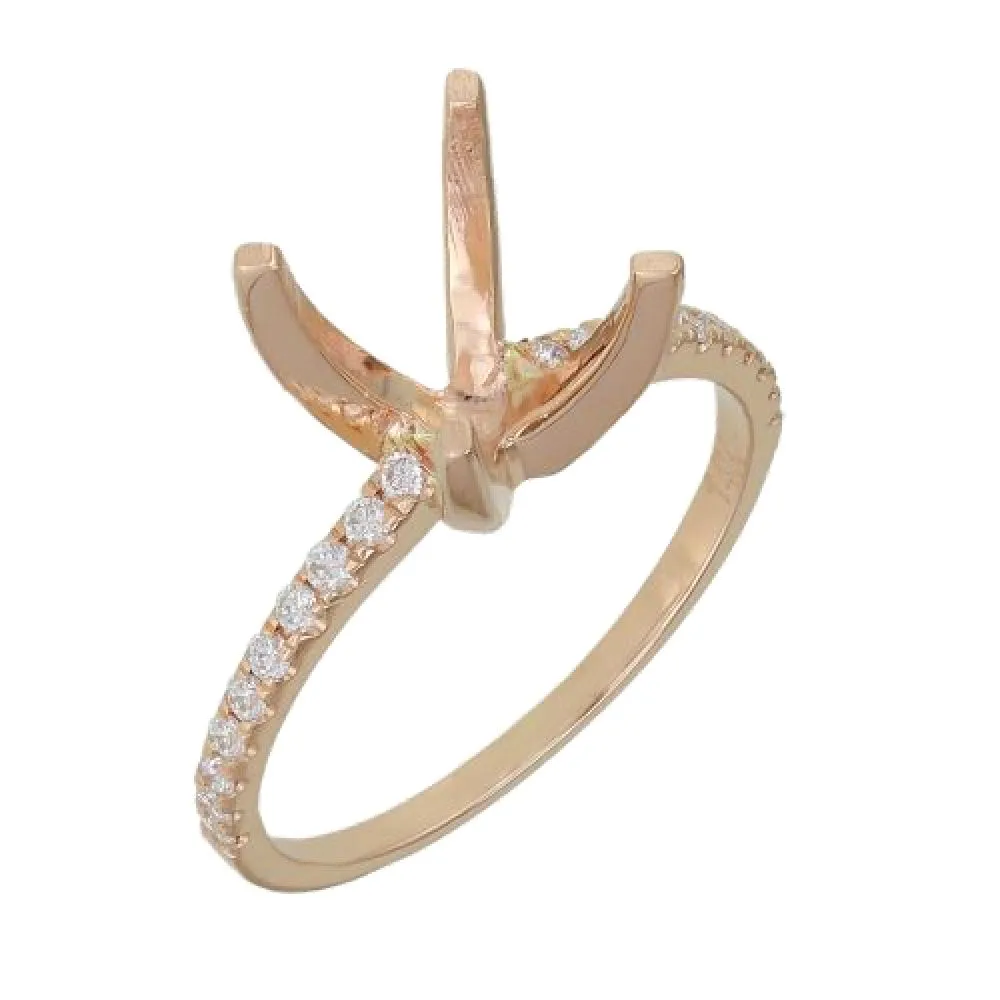 Diamond Engagement Semi Mount Ring in US Size 6