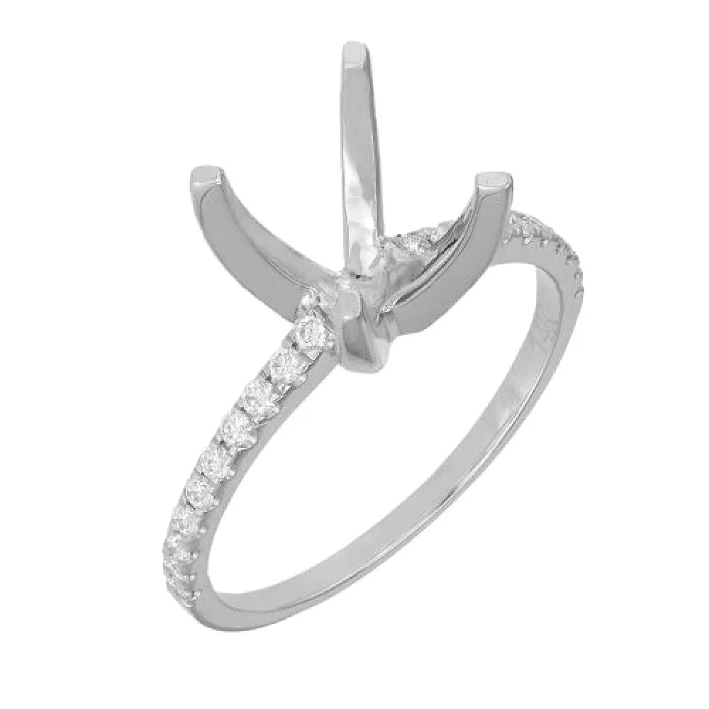 Diamond Engagement Semi Mount Ring in US Size 6