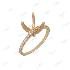 Diamond Engagement Semi Mount Ring in US Size 6
