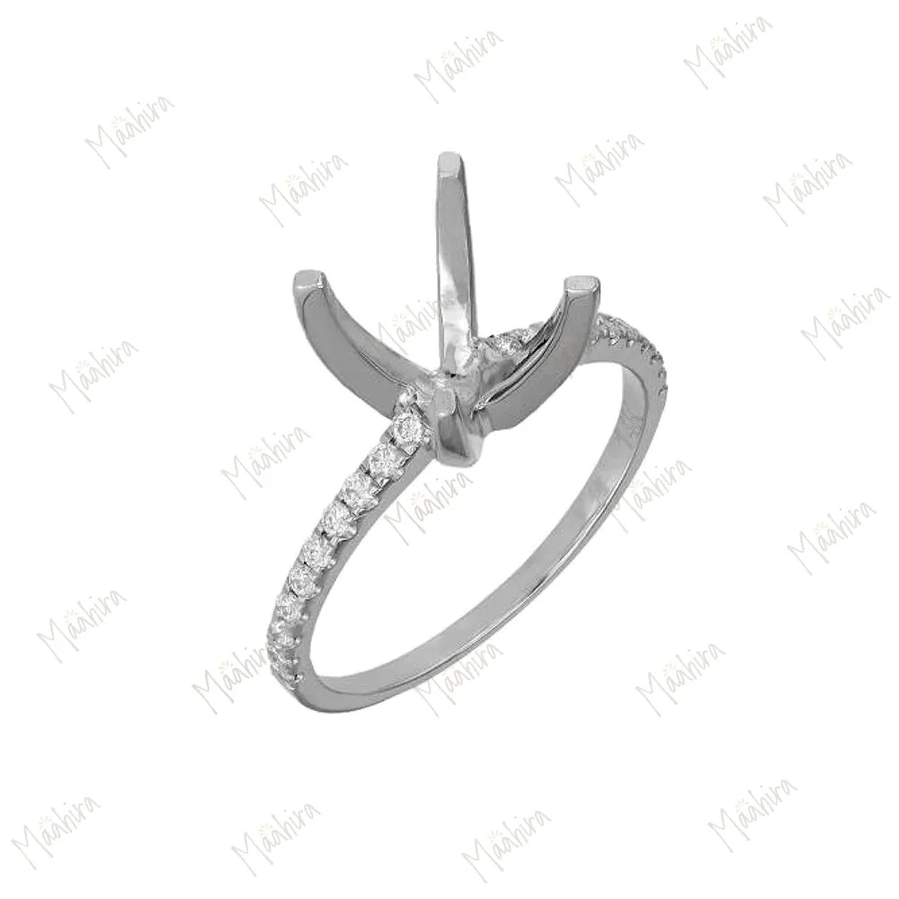 Diamond Engagement Semi Mount Ring in US Size 6