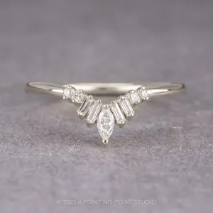 Diamond Wedding Band, Wren Wedding Ring, Platinum