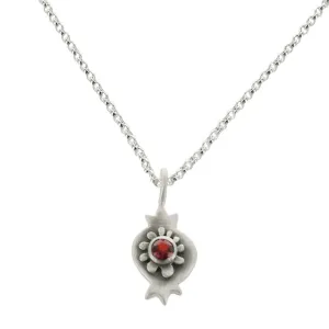 Emily Rosenfeld Pomegranate Sterling Silver Necklace With Garnet