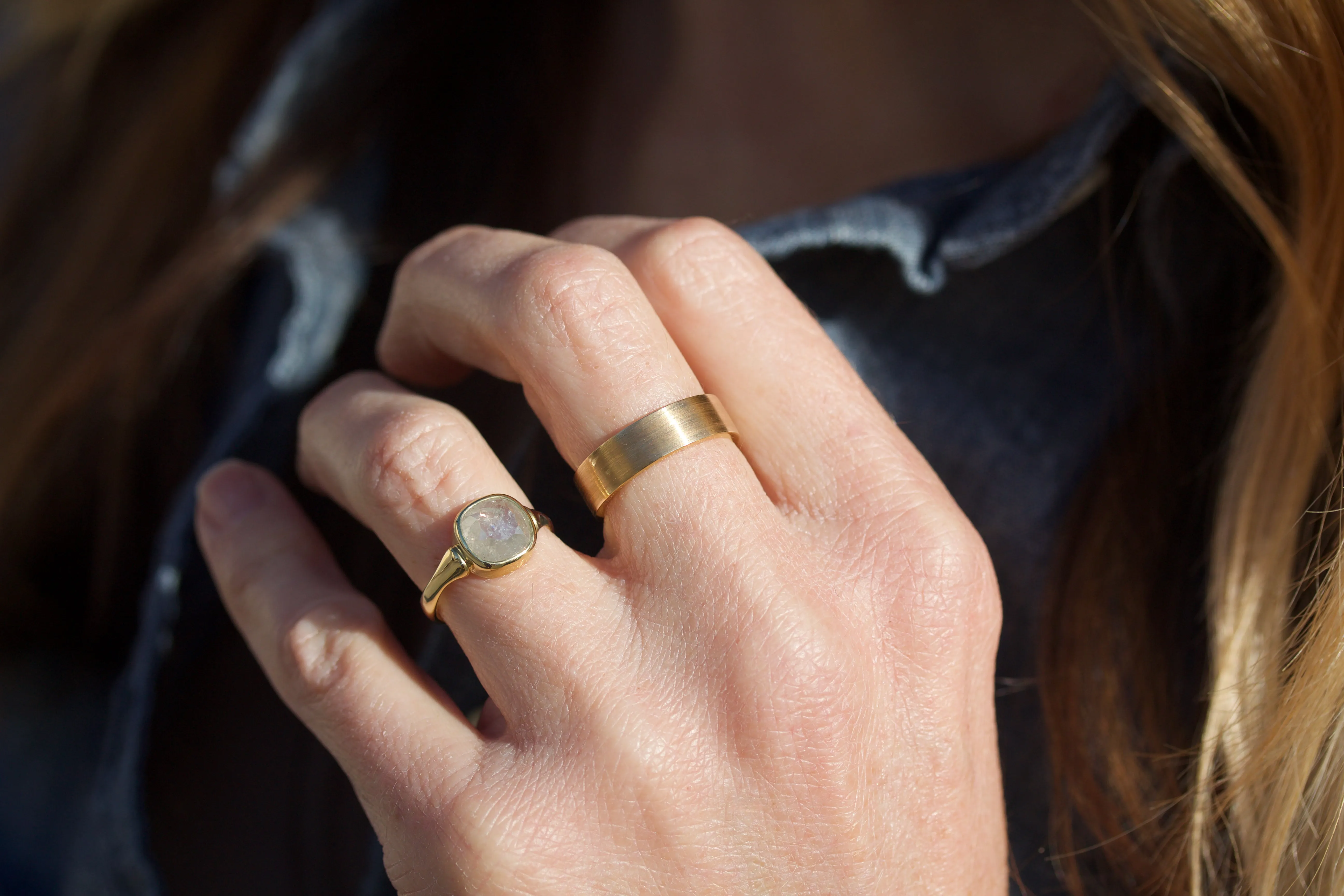Flat Sanded Finish Wedding Band