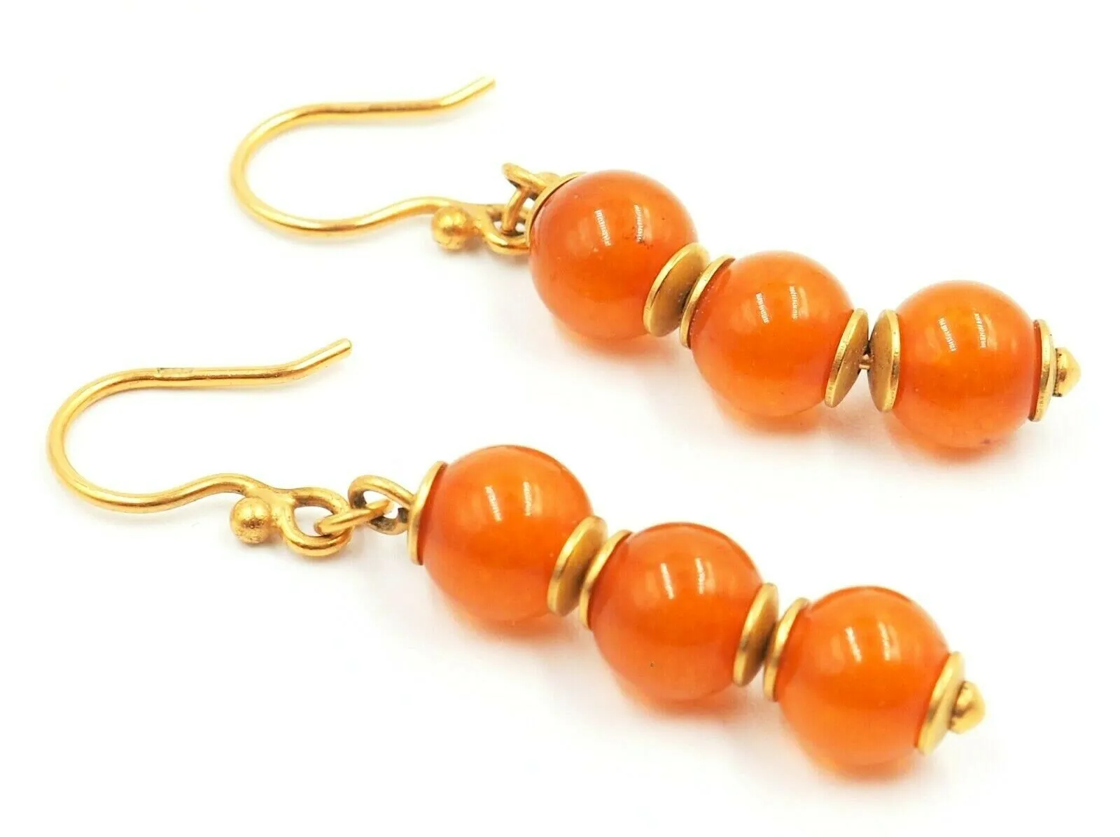 Gold Plated Glass Pendant & Earring Set Fashion Vintage Jewellery Drop Earrings