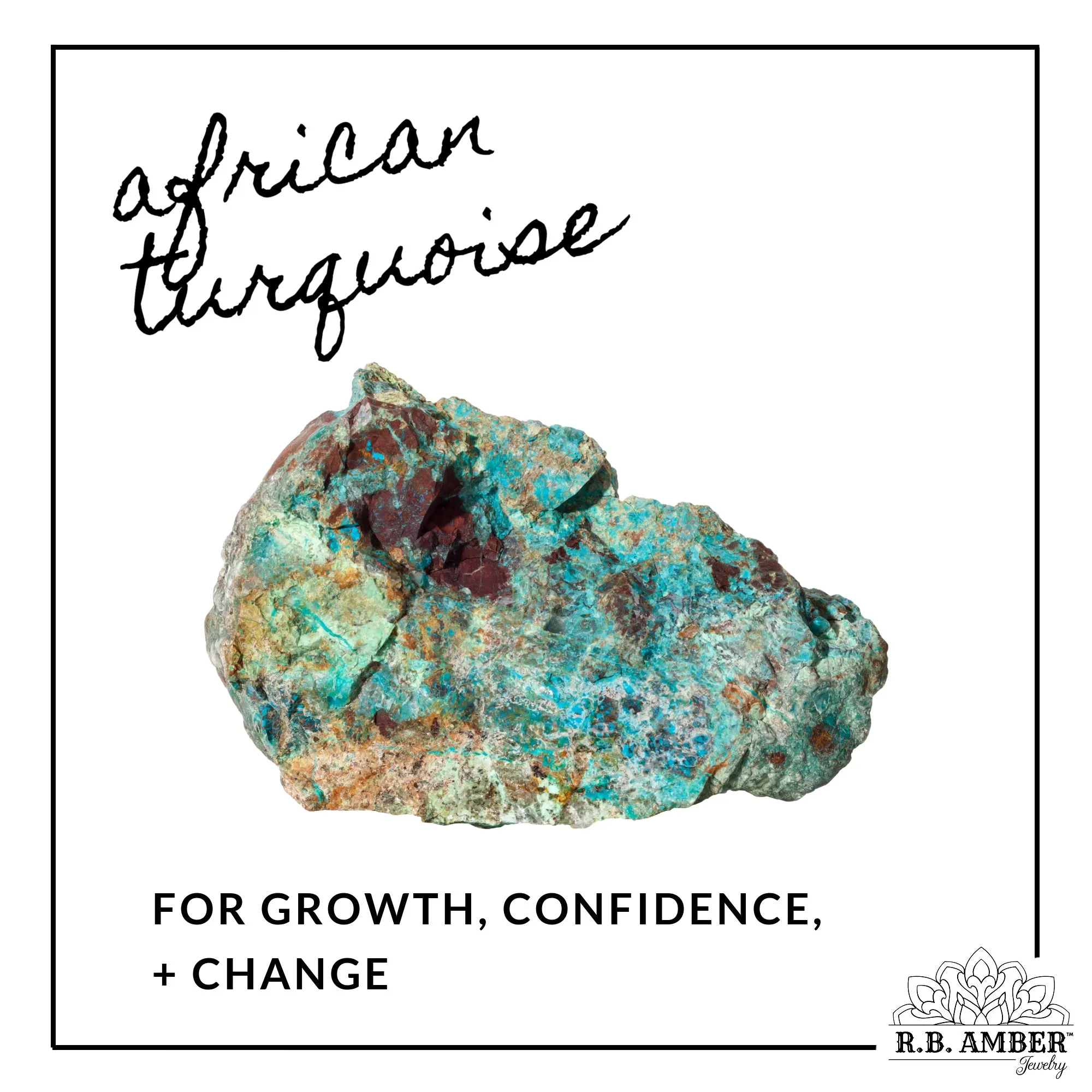 Kids | African Turquoise   Raw Cognac Amber Necklace