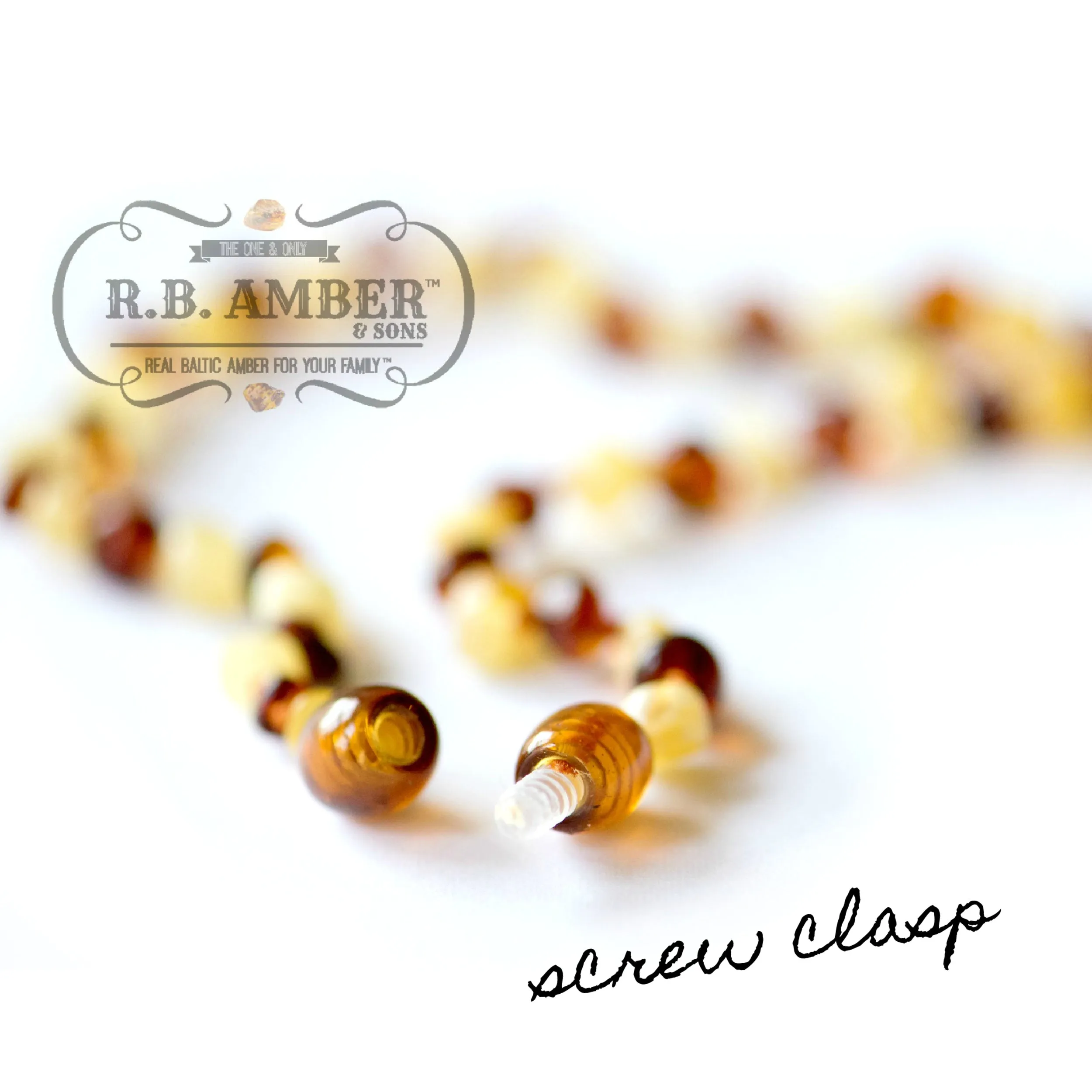 Kids | African Turquoise   Raw Cognac Amber Necklace
