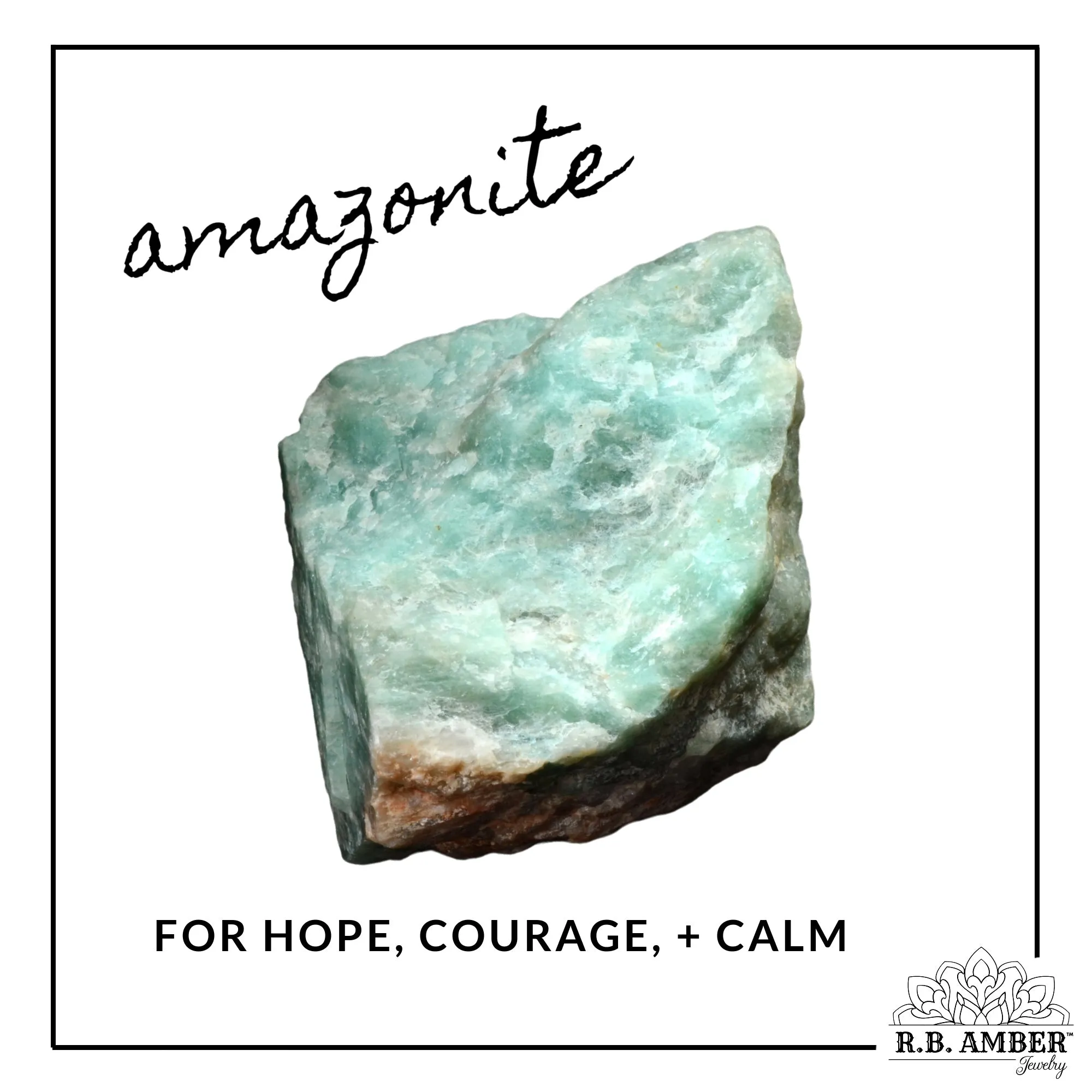 Kids | Amazonite   Raw Cognac Amber Bracelet