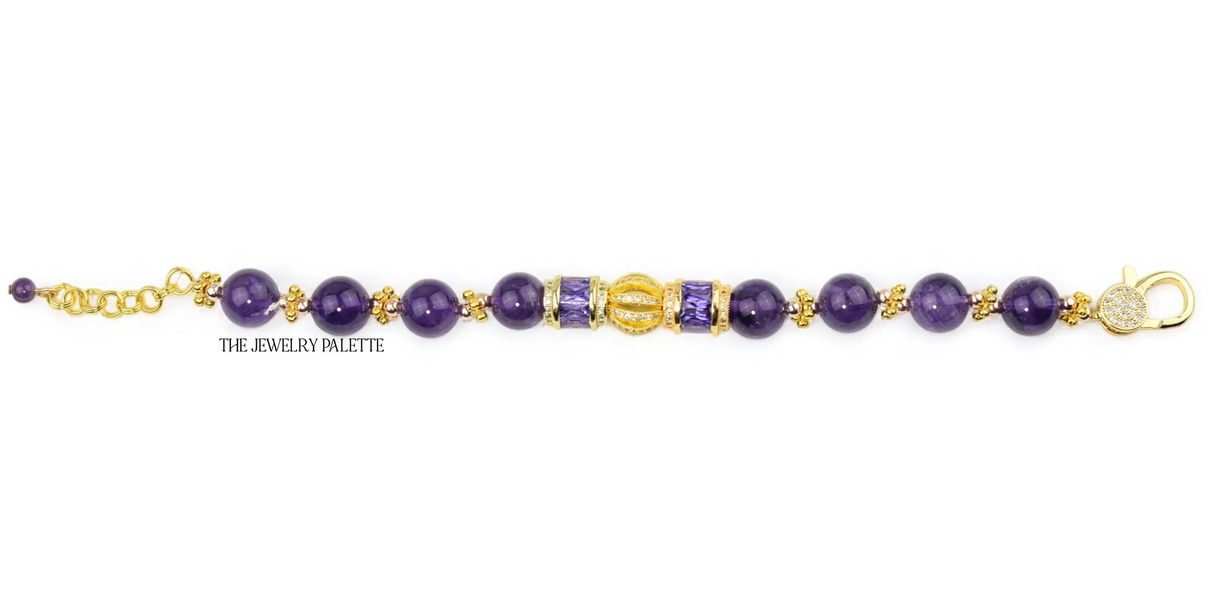 Maeve amethyst and gold bracelet