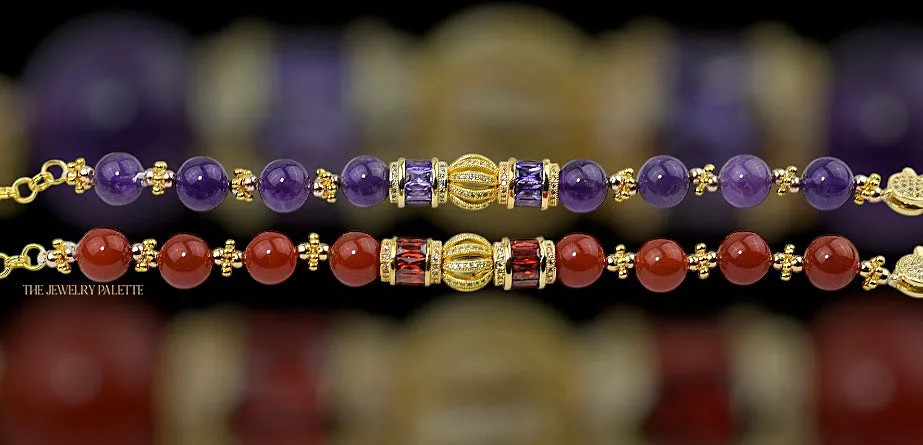 Maeve amethyst and gold bracelet