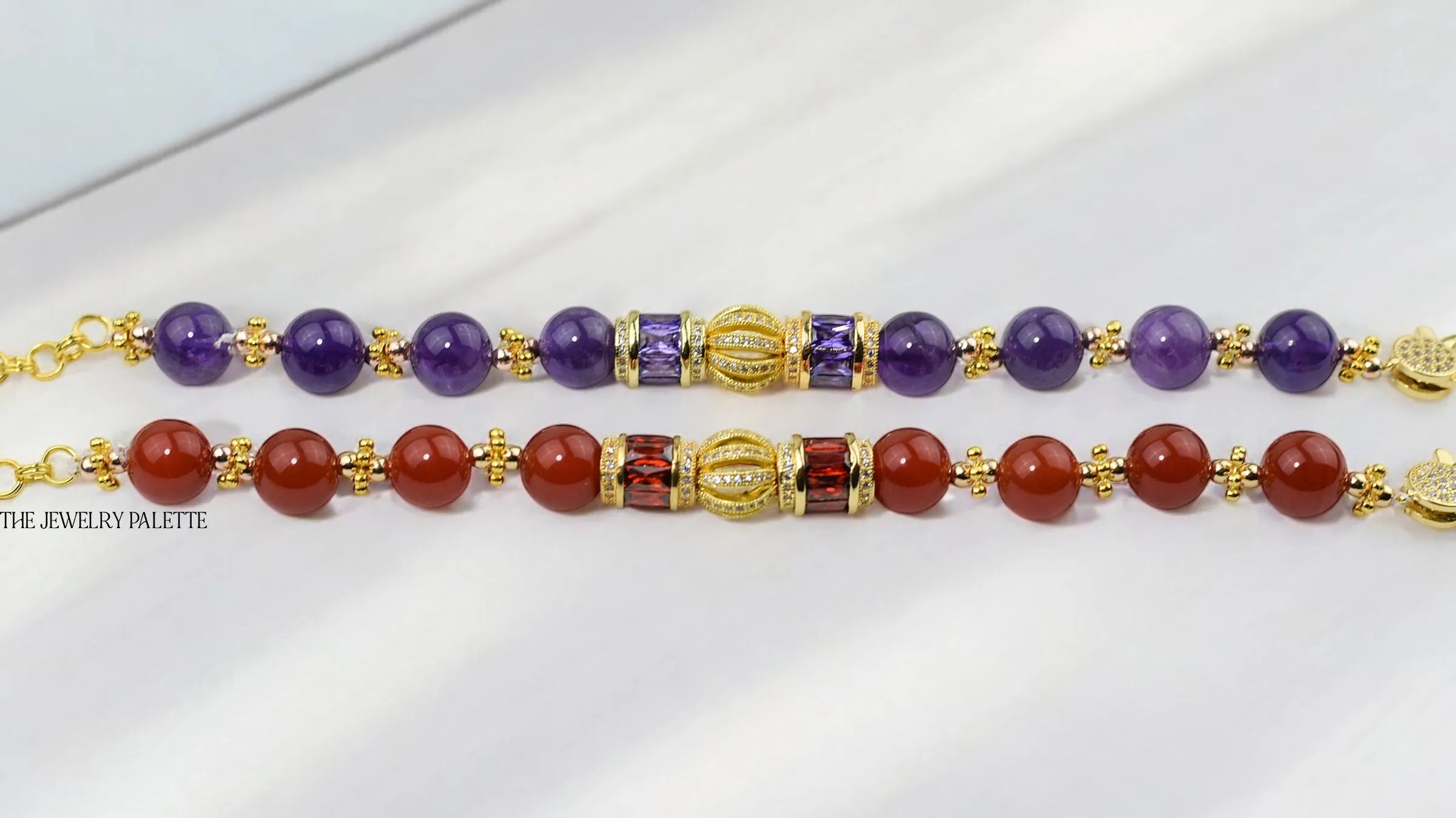 Maeve amethyst and gold bracelet