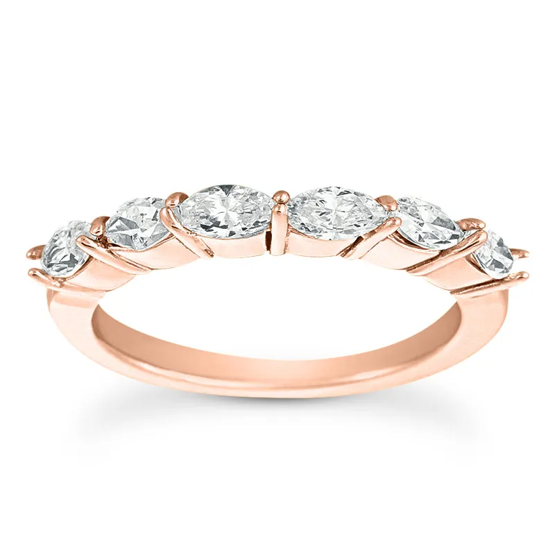 Marquise Diamond Wedding Band (Total Diamond Weight 0.84ct, Quality GH-VS)