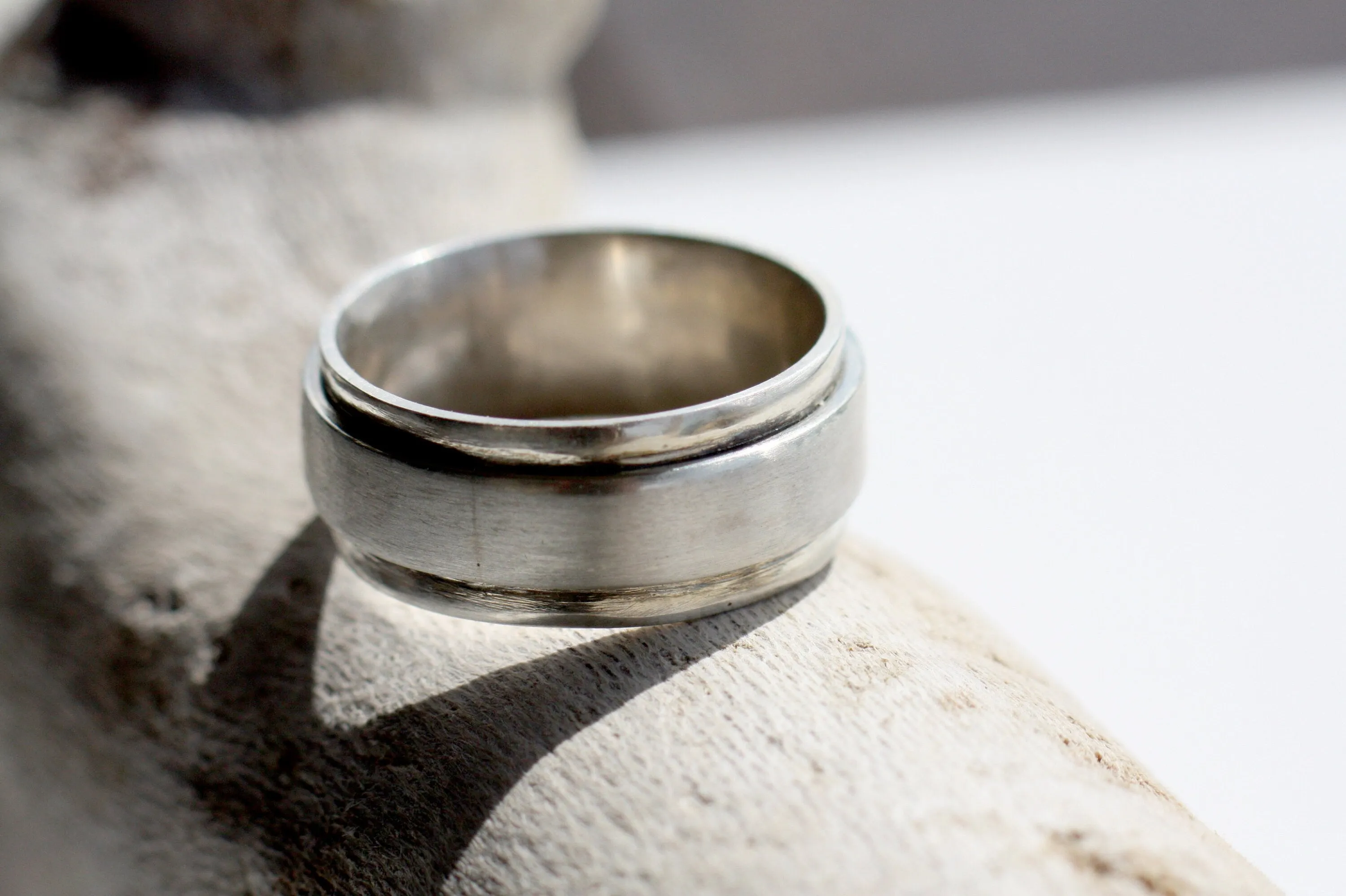 Personalized Peace Spinner Ring - Anxiety Relief ring