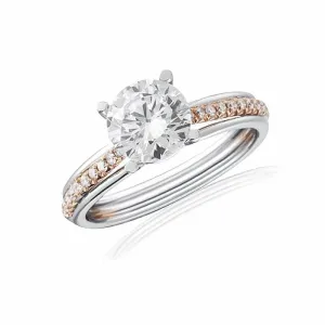 Two-Tone Engagement Ring by Ron Rosen at Regard Jewelry in Austin, Texas