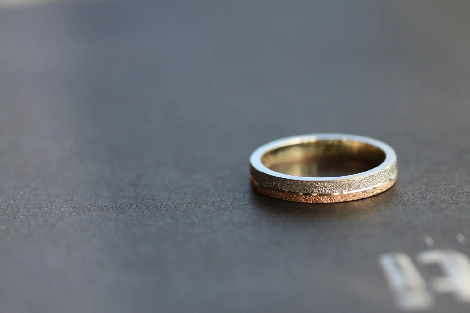 Two tone Rose Gold Wedding band