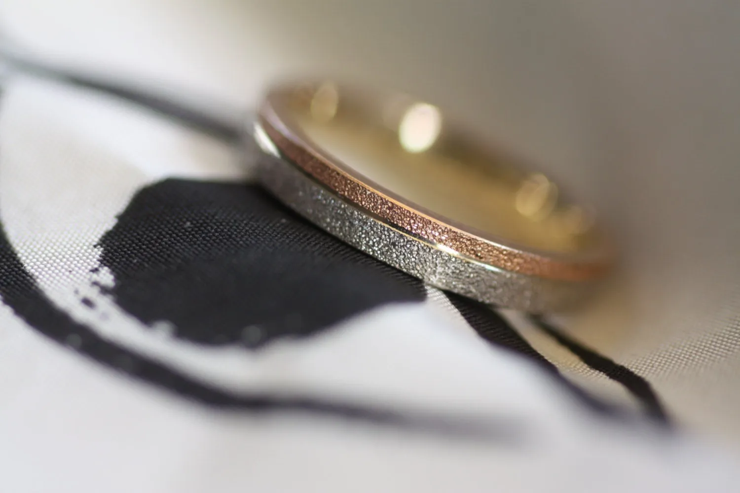 Two tone Rose Gold Wedding band