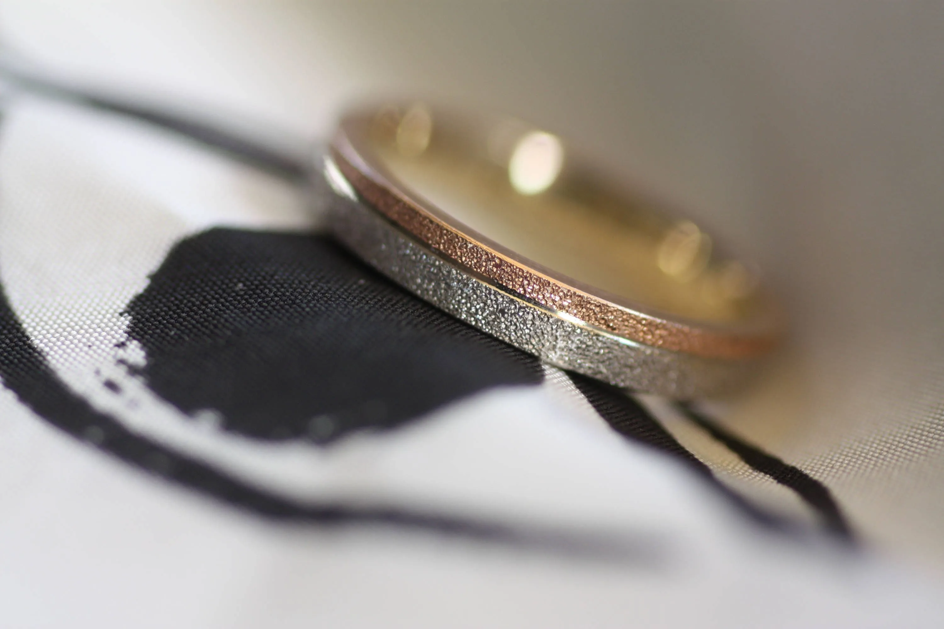Two tone Rose Gold Wedding band