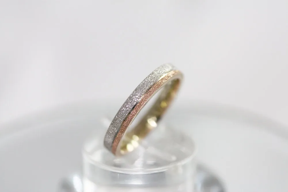 Two tone Rose Gold Wedding band