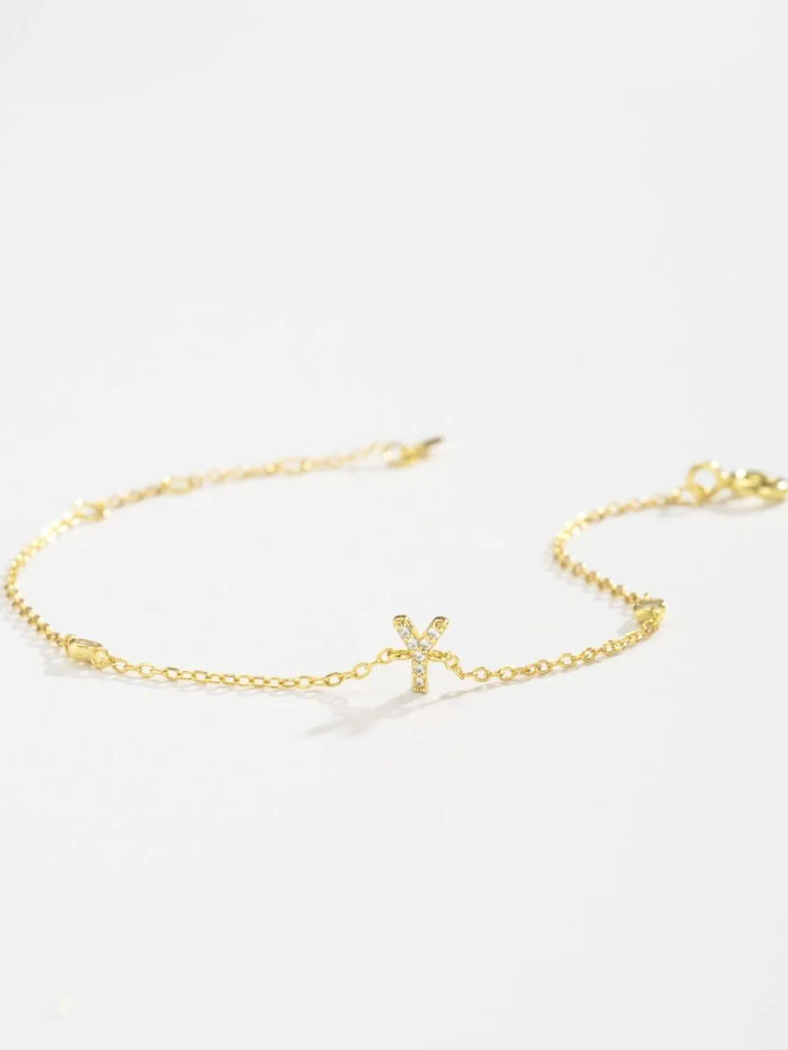 V To Z Zircon 925 Sterling Silver Bracelet