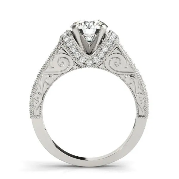 Vintage Inspired Diamond Engagement Ring Mounting